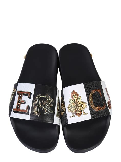 Versace Zeus Slide Print Sandal 